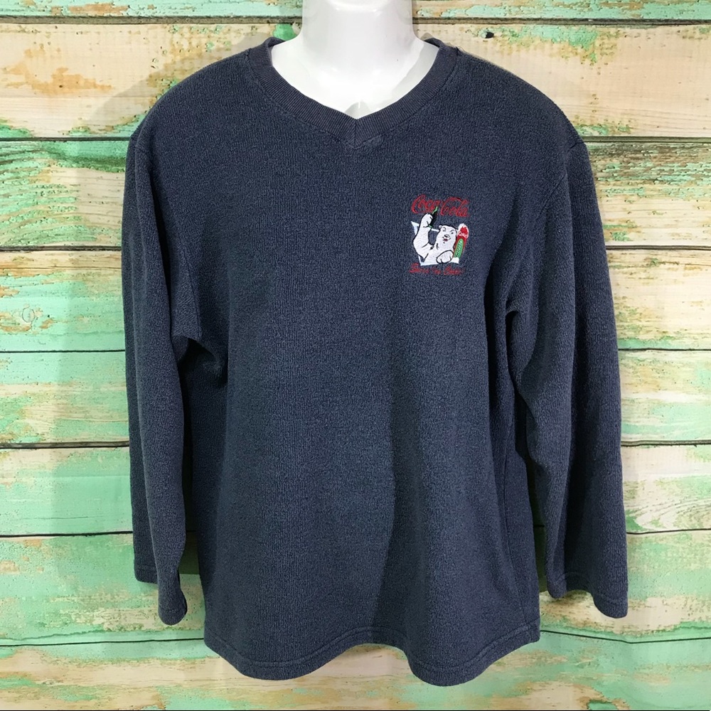 Vintage Coca Cola Sweatshirt Mens XL Polar bear